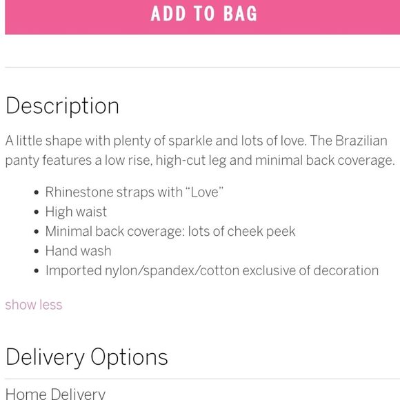 Victoria's Secret "LOVE" Rhinestone Shine Strap Brazilian Panty Black Medium - Picture 7 of 7